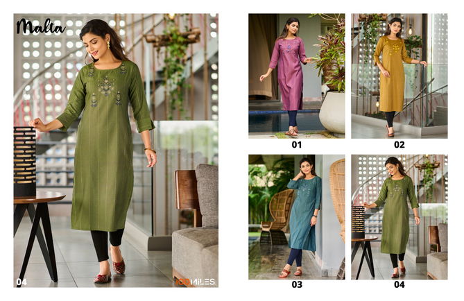 100 Miles Malta Designer Kurti Catalog